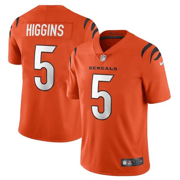 Mens Youths Kids Womens 5 Tee Higgins Orange VaporStitched Jersey